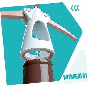 Cabilock Stainless Steel Wine Opener Wing Corkscrew Press Extract Bottle Opener Easy to Clean