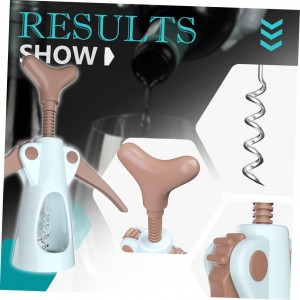 Cabilock Stainless Steel Wine Opener Wing Corkscrew Press Extract Bottle Opener Easy to Clean