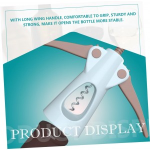 Cabilock Stainless Steel Wine Opener Wing Corkscrew Press Extract Bottle Opener Easy to Clean