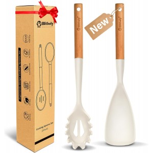 Silicone Cooking Spoon and Pasta Fork Se...