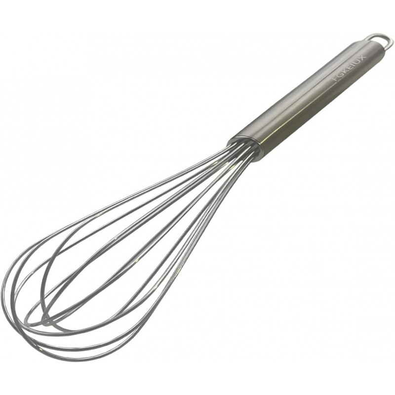 10-inch stainless steel whisk, suitable for mixing batter, whipping cream and mixing seasonings (304 egg beater steel wire thickened)