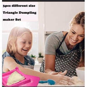 Dumpling Maker Empanada Maker Press - Jannity Triangle Dumpling Ravioli Maker Set Press Pierogi Mold Essential Kitchen Tools for Empanada Dumpling Ravioli Pierogi Hand Pie