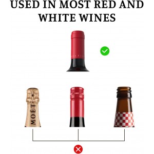 2-Pack Stainless Steel Wine Stoppers - Silicone Seal for Freshness, Reusable Bottle Sealer