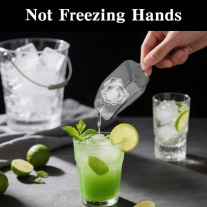 12 Pcs Clear Plastic Ice Scoop, Medium Multi Purpose Plastic Ice Scoop Sets, Ices Cube Scoops for Freezer Ices Machine Dry Goods Canisters Candy Buffet Kitchen Food Coffee Wedding Desserts（6.7 Inch）