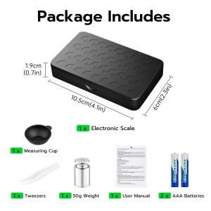 Wigearss Digital Milligram Scale 50g x 0.001g, Mini Precision Scale with Tare weight Function,Calibration Weight ＆ Backlit LCD Display, Pocket Micro Scale for Weighing Powder, Gold, Jewelry, Mini Food