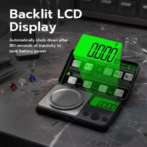 Wigearss Digital Milligram Scale 50g x 0.001g, Mini Precision Scale with Tare weight Function,Calibration Weight ＆ Backlit LCD Display, Pocket Micro Scale for Weighing Powder, Gold, Jewelry, Mini Food