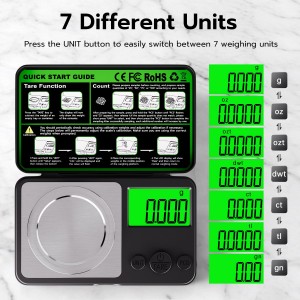 Wigearss Digital Milligram Scale 50g x 0.001g, Mini Precision Scale with Tare weight Function,Calibration Weight ＆ Backlit LCD Display, Pocket Micro Scale for Weighing Powder, Gold, Jewelry, Mini Food