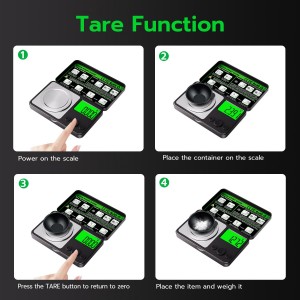Wigearss Digital Milligram Scale 50g x 0.001g, Mini Precision Scale with Tare weight Function,Calibration Weight ＆ Backlit LCD Display, Pocket Micro Scale for Weighing Powder, Gold, Jewelry, Mini Food