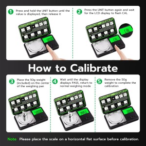 Wigearss Digital Milligram Scale 50g x 0.001g, Mini Precision Scale with Tare weight Function,Calibration Weight ＆ Backlit LCD Display, Pocket Micro Scale for Weighing Powder, Gold, Jewelry, Mini Food