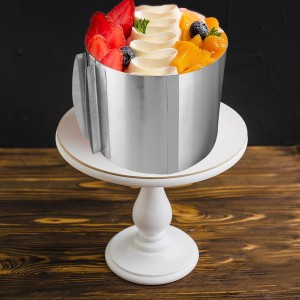 High 15cm Cake Rings High Acetate Cake Collar Set - Adjustable 6 to12 Inches Stainless Steel Baking Rings Round Molds with 6.3inchx394inch Clear Acetate Sheets Roll for Baking Pastry
