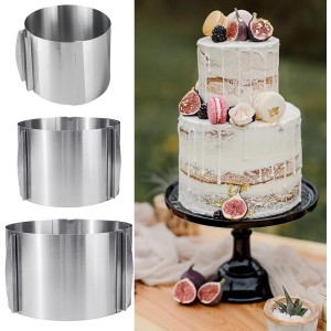 High 15cm Cake Rings High Acetate Cake Collar Set - Adjustable 6 to12 Inches Stainless Steel Baking Rings Round Molds with 6.3inchx394inch Clear Acetate Sheets Roll for Baking Pastry