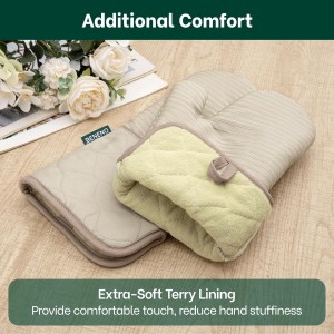 Beneno Kitchen Oven Mitts 2-Pack Heat Resistant to 500°F with Non-Slip Silicone Grip, Extra Long 14.3