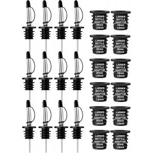 12-Pack Liquor Bottle Pourers with Adapt...