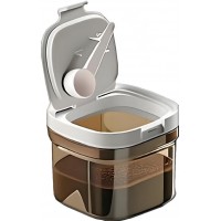 Airtight Coffee Canister, 8oz Coffee Storage Container with Scoop, Kitchen Food Storage Jar for Grounds Coffee, Beans, Tea, Sugar, Flour, Cereal, 800ml