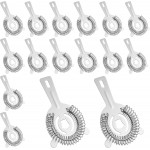 Giantree 16Pack Cocktail Strainer for Drinks, Stainless Steel Bar Bartender Strainer Silver Professional Juice Strainers with High Density Spring Shaker Shelf Mixologists Drinking Water Filtering