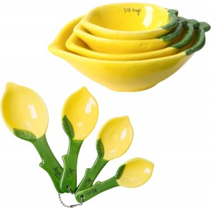 Lemon Shaped Measuring Cups and Spoon Se...