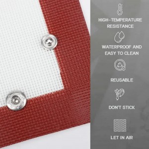 Silicone Fiber Baking Mat with Button, Nonstick Reusable Heat Resistant Baking Sheet for Baking, Roasting.Fit for Quarter Sheet Pans