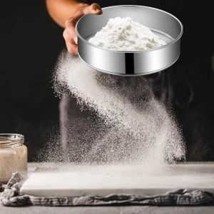 3-Pack Stainless Steel Flour Sifter Set with 40 Mesh, (6, 8, 10 Inches) Round Sieves for Baking Cakes, Bread, Pastries, Cookies, And Muffins Easy to Use, Dishwasher Safe