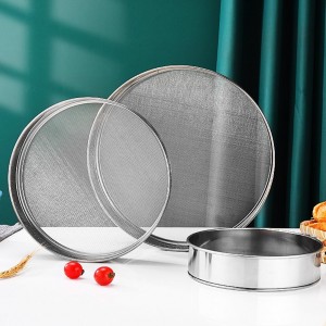 3-Pack Stainless Steel Flour Sifter Set with 40 Mesh, (6, 8, 10 Inches) Round Sieves for Baking Cakes, Bread, Pastries, Cookies, And Muffins Easy to Use, Dishwasher Safe