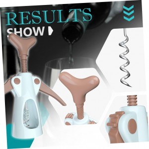 Stainless Wine Bottle Wing Corkscrew Press Extract Opener Design Easy to Use for Parties