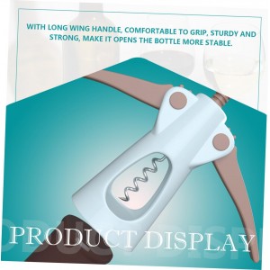 Stainless Wine Bottle Wing Corkscrew Press Extract Opener Design Easy to Use for Parties