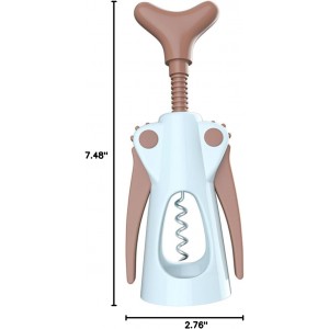 Wing Corkscrew with Ergonomic Handle Opening Tool for Home Bars Restaurants and Parties and Comfortable Wing Stopper Wine Opener