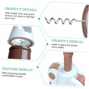 Wing Corkscrew with Ergonomic Handle Opening Tool for Home Bars Restaurants and Parties and Comfortable Wing Stopper Wine Opener