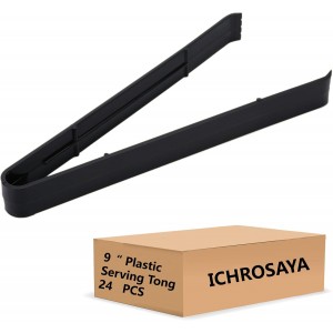 Plastic Serving Tongs 24 Pack, 9 Inch Bl...