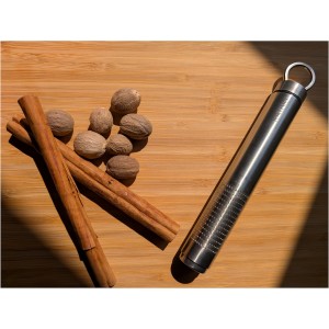 Nutmeg Grater with Silicone Brush & Storage - 18/10 Stainless Steel, Compact Spice & Nut Grinder Tool for Fresh Nutmeg Powder