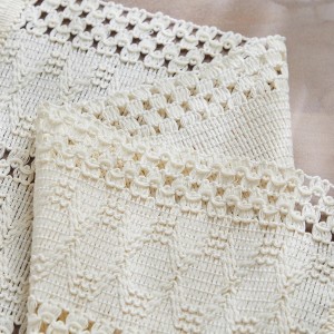 ZeeMart Macrame Style Boho Placemats Set of 4, Ivory Decorative Natural Farmhouse Cotton Woven Place Mats Home Decor for Kitchen Dining Table