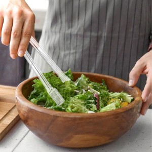 8 PCS Plastic Serving Tongs, 6.3 Inches Disposable Clear Tongs, Kitchen Small Serving Utensil Tongs for Party Catering Buffet Bakery Salad Cookies Ice