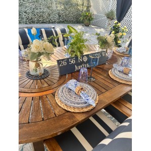 Round Woven Placemats Set of 2, Natural Wicker Place mats, Boho Farmhouse Rustic Plate Chargers, Rattan Table Mats for Dining Table, Fall, Halloween, Thanksgiving, Christmas Decor (13 inch)