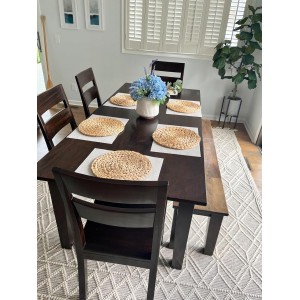 Round Woven Placemats Set of 2, Natural Wicker Place mats, Boho Farmhouse Rustic Plate Chargers, Rattan Table Mats for Dining Table, Fall, Halloween, Thanksgiving, Christmas Decor (13 inch)