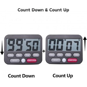 Searon Digital Kitchen Timer, Magnetic, LED Alert, Kickstand for Cooking Classroom Homework Fitness