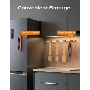 Digital Meat Thermometer for Cooking with Dual Probe, Large Backlit & Calibration, Kitchen Food Thermometer for Candy, Oven, Grill, BBQ, Smoker, Oil Fry Instant Read Thermometers