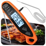 Digital Meat Thermometer for Cooking with Dual Probe, Large Backlit & Calibration, Kitchen Food Thermometer for Candy, Oven, Grill, BBQ, Smoker, Oil Fry Instant Read Thermometers