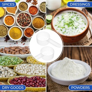 4 Pack Tablespoon Measuring Spoon Set - Coffee Measuring Scoop Plastic 1 Tablespoon (15 ML) Coffee Scoop for Ground Coffee, Small Scoops for Food, Canisters, Tea, Protein, Dry Goods Tbsp Mini Scooper