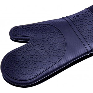 Extra Long Professional Silicone Oven Mitts with Quilted Liner, Durable Heat Resistant Oven Gloves, Heat Resistant Oven Gloves,2pcs