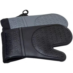 Extra Long Professional Silicone Oven Mitts with Quilted Liner, Durable Heat Resistant Oven Gloves, Heat Resistant Oven Gloves,2pcs