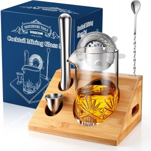 Cocktail Mixing Glass, veecom 6 Piece Cr...