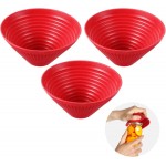 3 Pack Rubber Jar Opener, 3.7 Inch Round Silicone Jar Opener Gripper for Seniors with Arthritis Weak Hands, Non Slip Jars Lid Openers Kitchen Lid Cap Gripper Pads Multi-function Coasters