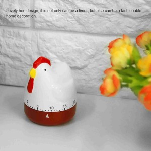 Kitchen Timer Cute, Lovely Egg Time Meter, Chicken Mechanical Wind up Timer for Cooking, Timing Reminder, Home Decor