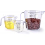 Measuring Cup Set, HIA 3PCS Plastic Liquid Measuring Cups for Prepping, Baking and Cooking, Dishwasher Safe (4, 1.5 and 3/4 Cup)