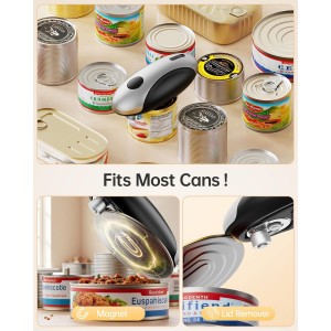 Rechargeable Electric Can Opener - Smooth Edge, One-Touch Automatic Can Opener for Seniors & Arthritis, Hands-Free Can Openers for Kitchen, Type-C Fast Charge, Compact Portable Can Openers