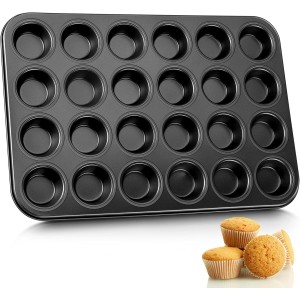 E-far Mini Muffin Pan - 24-Cup Nonstick ...