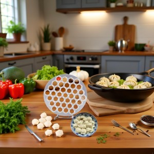 Silver Ravioli Dumpling Mold, 37 Holes Metal Ravioli Maker, Russian Pelmeni Maker, Pelmeni Meat Dumplings Maker, Handmade Dumpling Cutter Tools,Kitchen Utensils and Gadgets