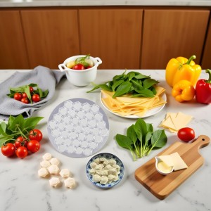 Silver Ravioli Dumpling Mold, 37 Holes Metal Ravioli Maker, Russian Pelmeni Maker, Pelmeni Meat Dumplings Maker, Handmade Dumpling Cutter Tools,Kitchen Utensils and Gadgets