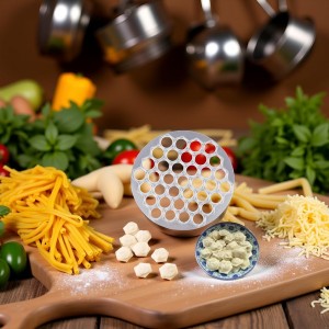 Silver Ravioli Dumpling Mold, 37 Holes Metal Ravioli Maker, Russian Pelmeni Maker, Pelmeni Meat Dumplings Maker, Handmade Dumpling Cutter Tools,Kitchen Utensils and Gadgets