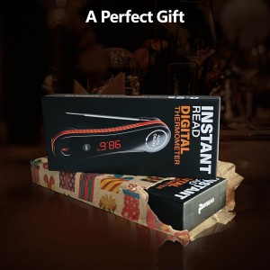 Meat Thermometer Digital Instant Read - Paysean Meat Thermometer with Auto Rotating Backlit Display, IP67 Waterproof for Cooking, Grilling, BBQ, Candy, Liquid, Beef - Gifts for Men/Chefs