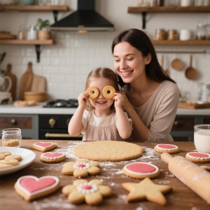 Stainless Steel Cookie Cutters Set 12Pcs - Heart, Flower, Round, Five Star Shapes - Small to Mini Size, Metal Biscuit Cutter Molds for Baking or Holiday Party Decorations